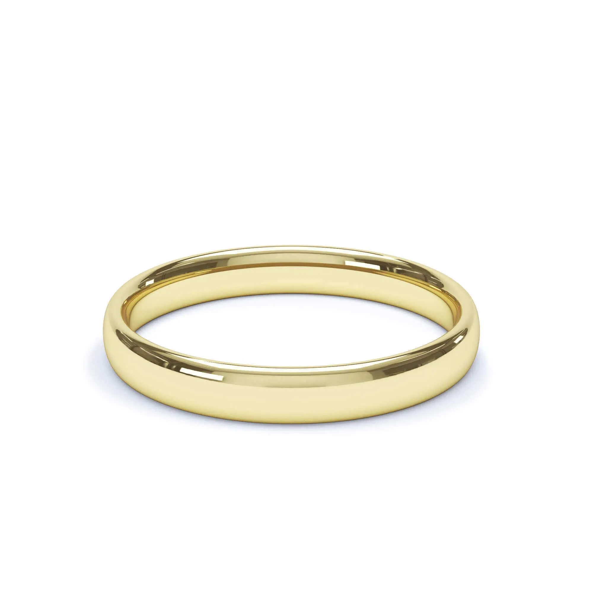 - Oval Profile Plain Wedding Ring 9k Yellow Gold