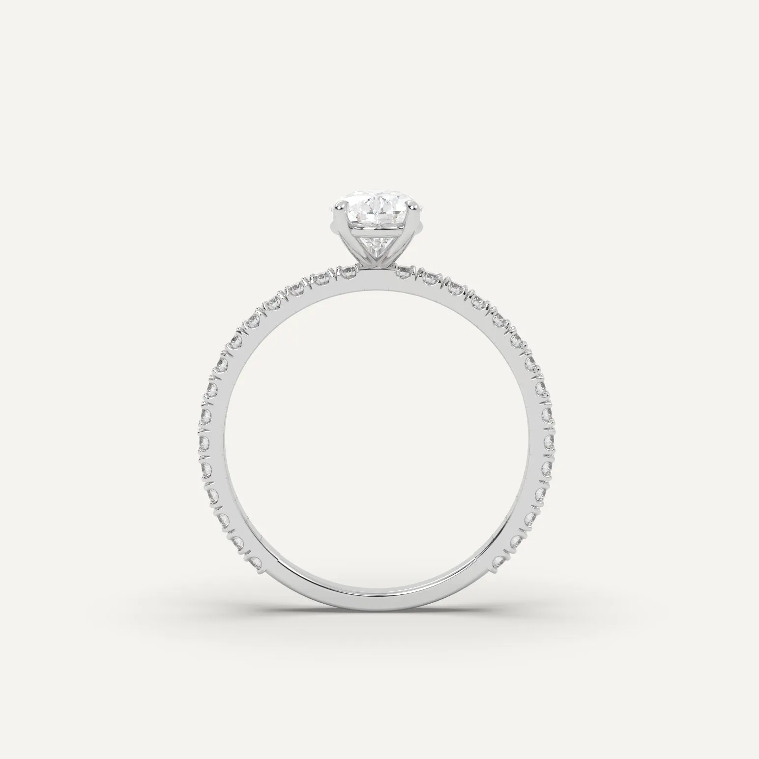 1 carat Pear Cut Diamond Ring