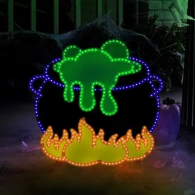 16" Hi-Vibrant LED Witch's Cauldron Halloween Decoration