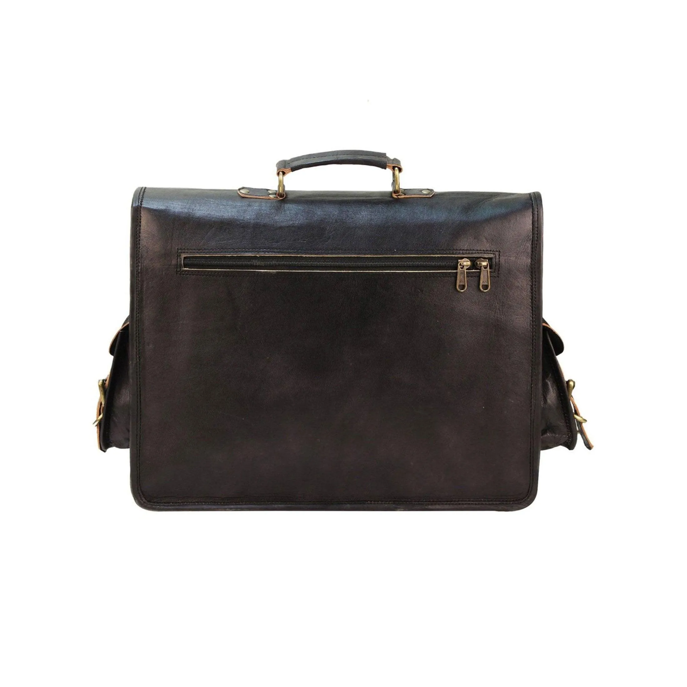 18 INCH Leather Briefcase Laptop Messenger bag best computer satchel Handmade Bags for men and women