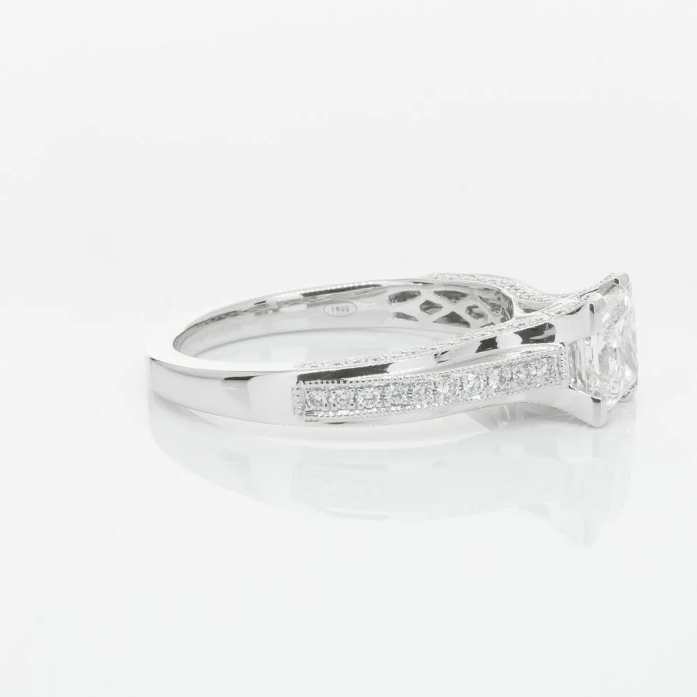 18ct White Gold 1.00ct Princess Cut Diamond Ring