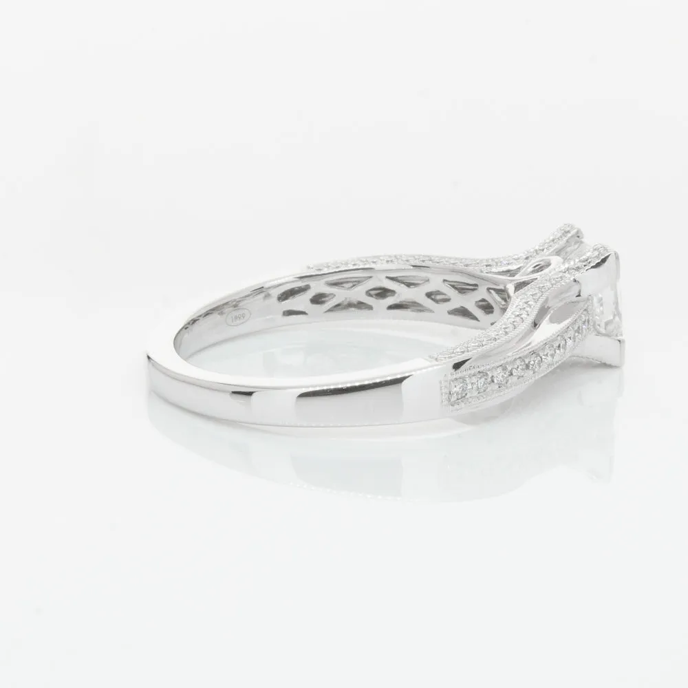 18ct White Gold 1.00ct Princess Cut Diamond Ring