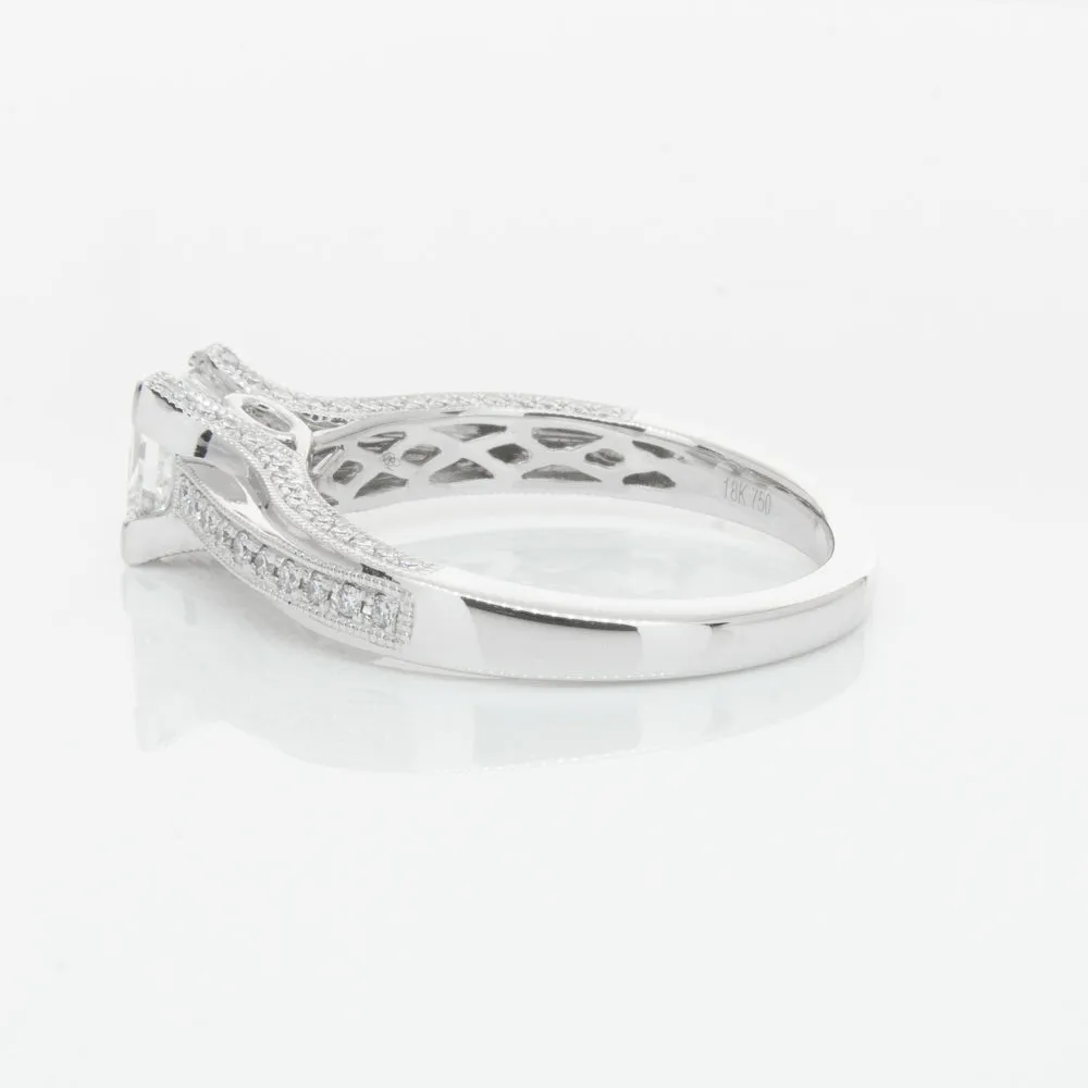 18ct White Gold 1.00ct Princess Cut Diamond Ring