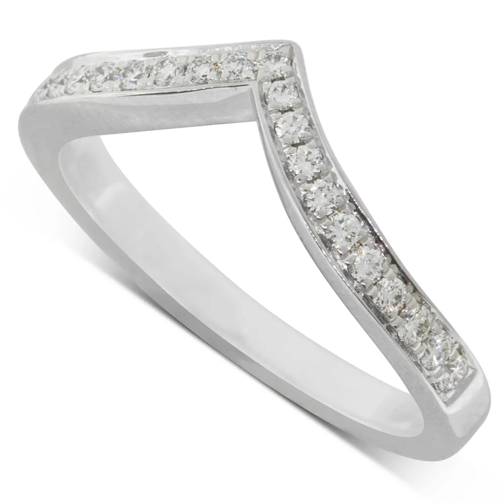 18ct White Gold .24ct Diamond Tiara Band