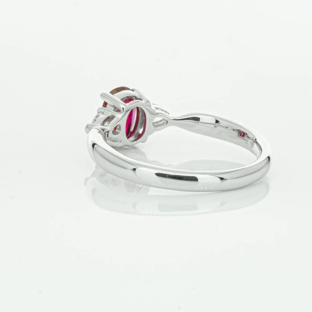 18ct White Gold .76ct Ruby & Diamond Ayla Ring