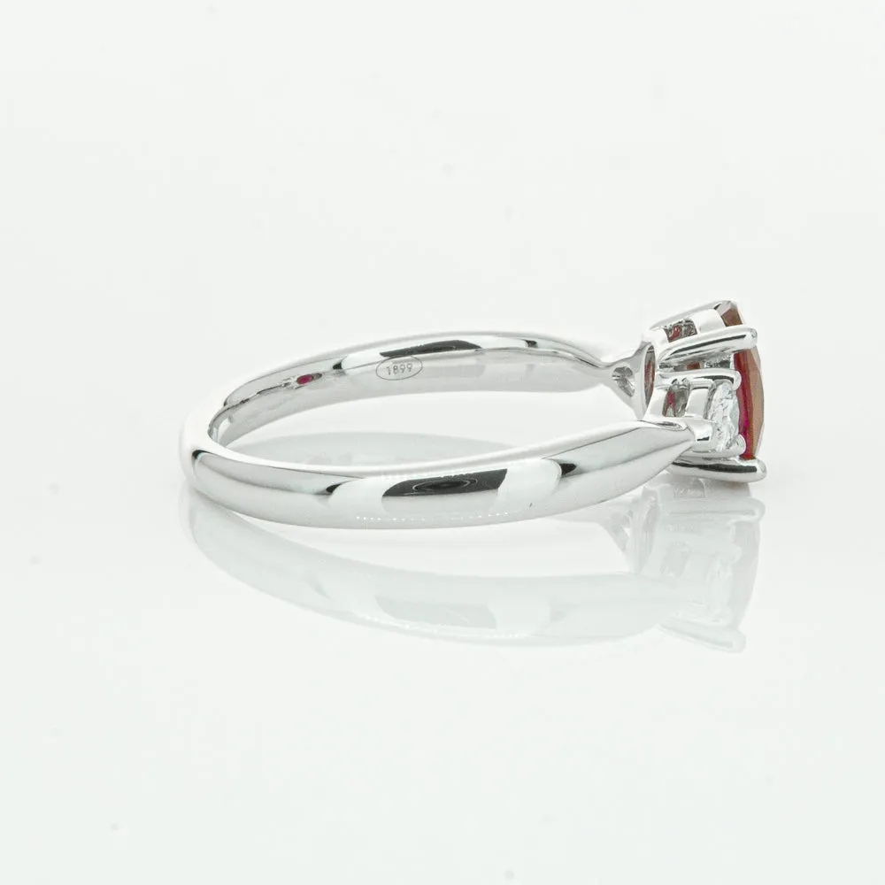 18ct White Gold .76ct Ruby & Diamond Ayla Ring