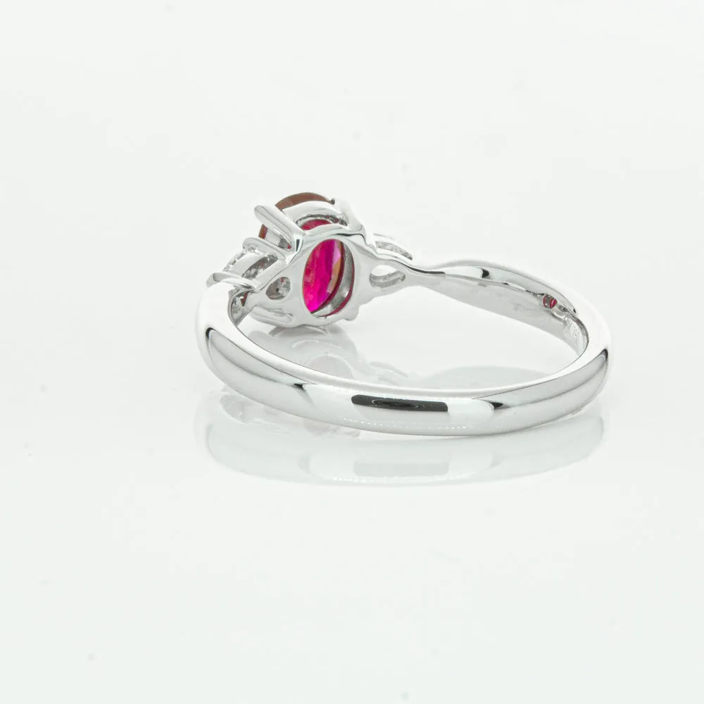 18ct White Gold .76ct Ruby & Diamond Ayla Ring