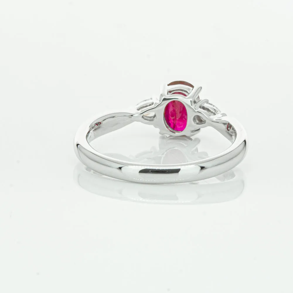 18ct White Gold .76ct Ruby & Diamond Ayla Ring