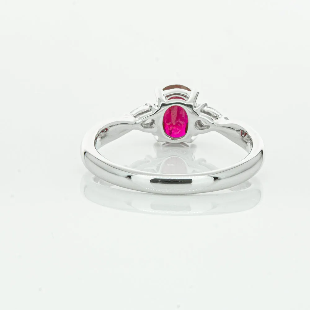 18ct White Gold .76ct Ruby & Diamond Ayla Ring