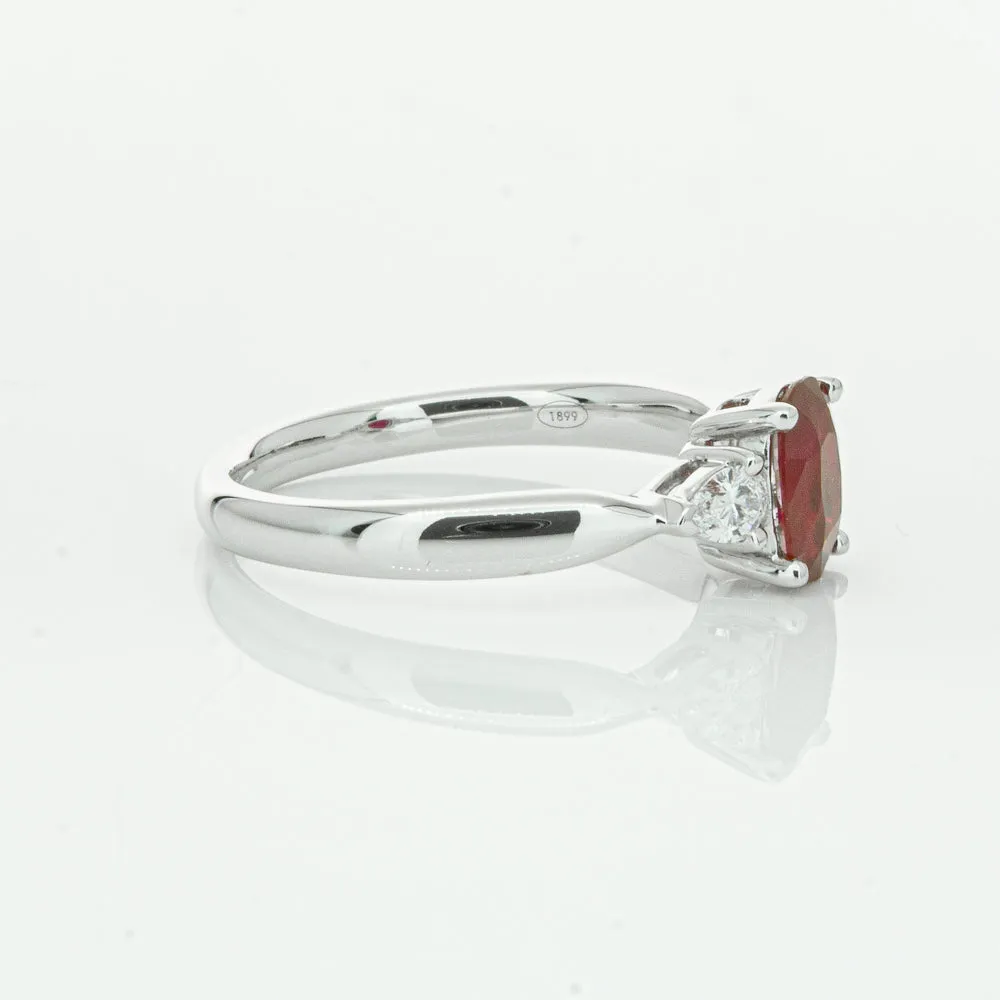 18ct White Gold .76ct Ruby & Diamond Ayla Ring