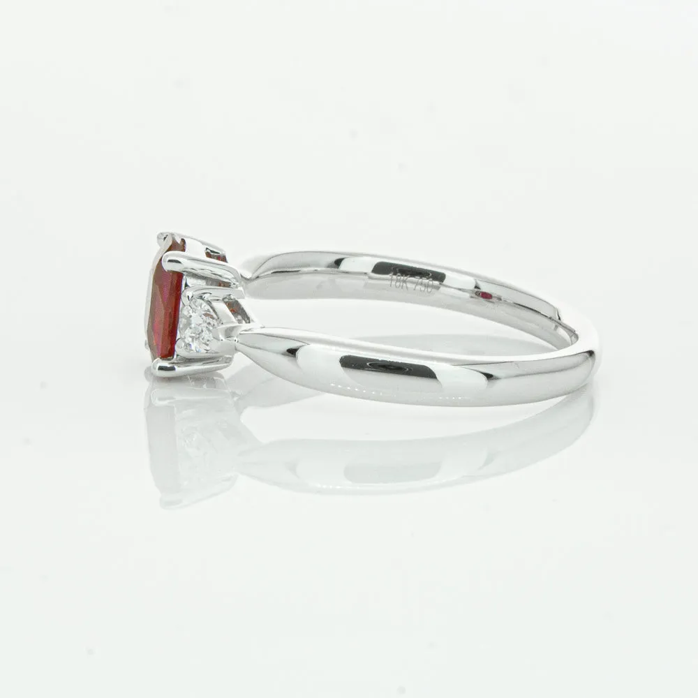 18ct White Gold .76ct Ruby & Diamond Ayla Ring