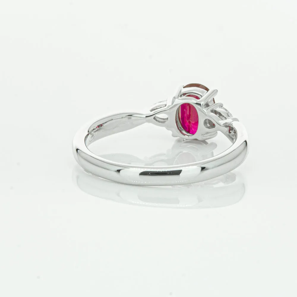 18ct White Gold .76ct Ruby & Diamond Ayla Ring