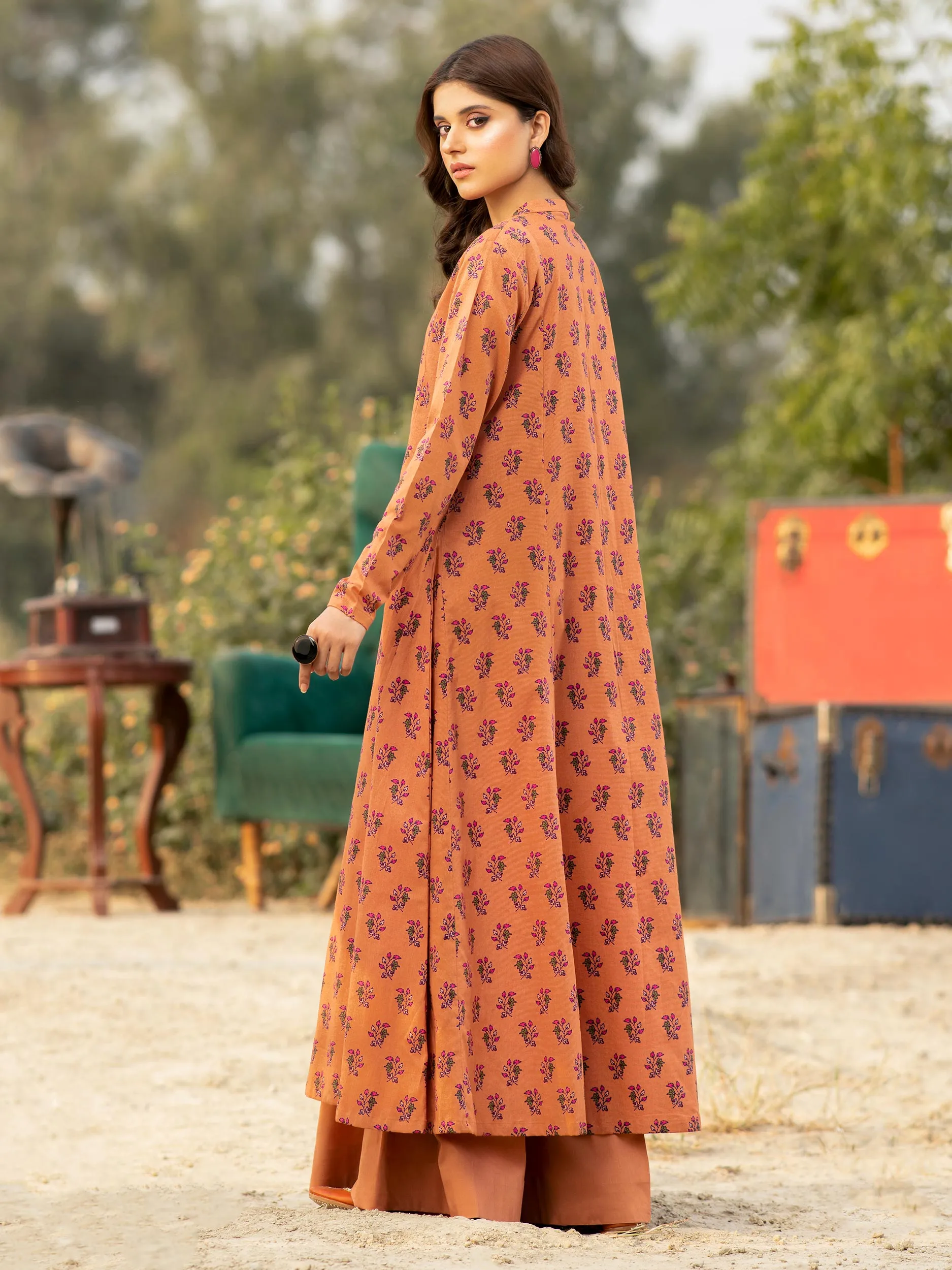 2 Piece Khaddar Suit-Printed (Unstitched)