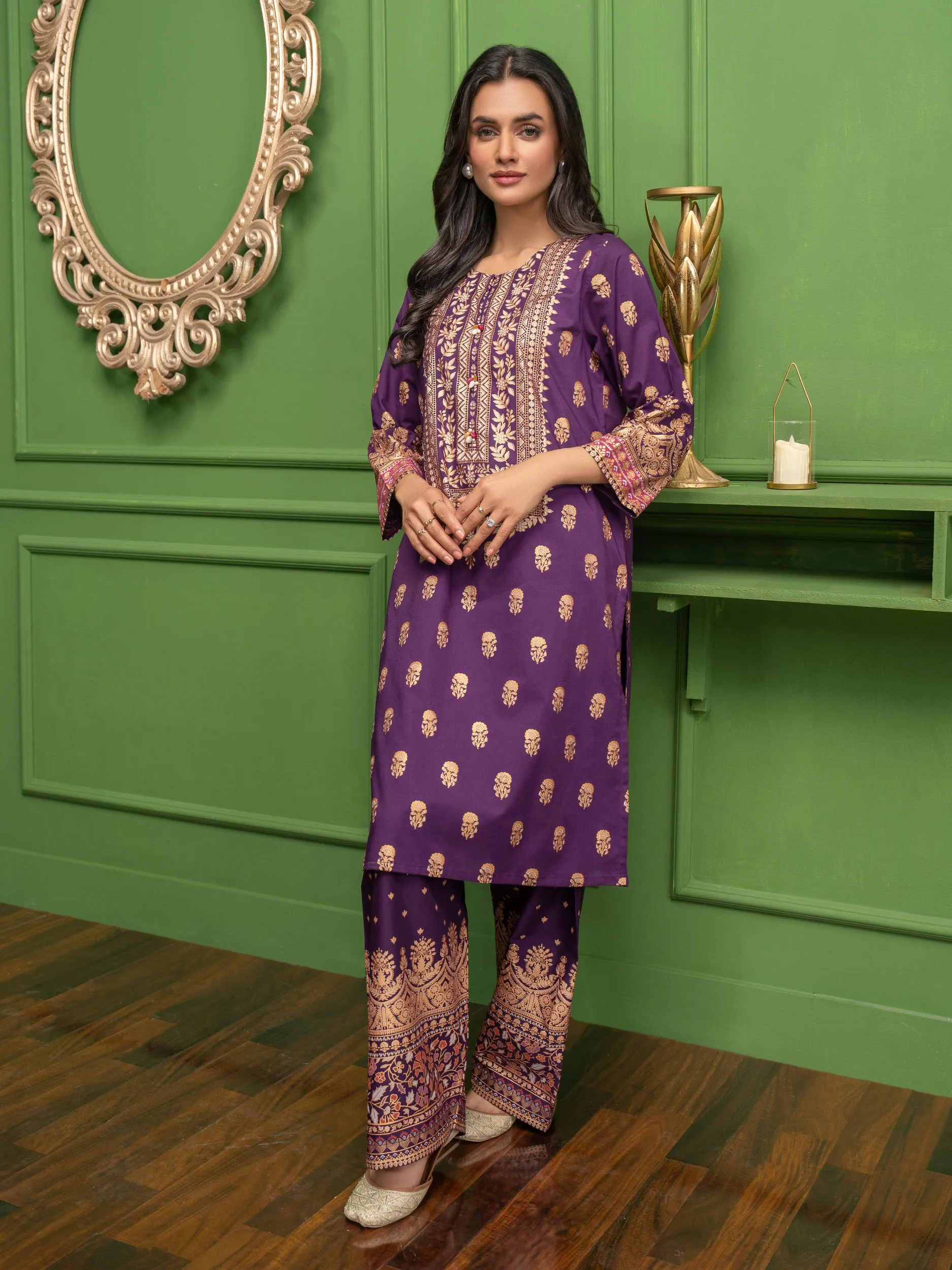 2 Piece Lawn Suit-Paste Print (Unstitched)