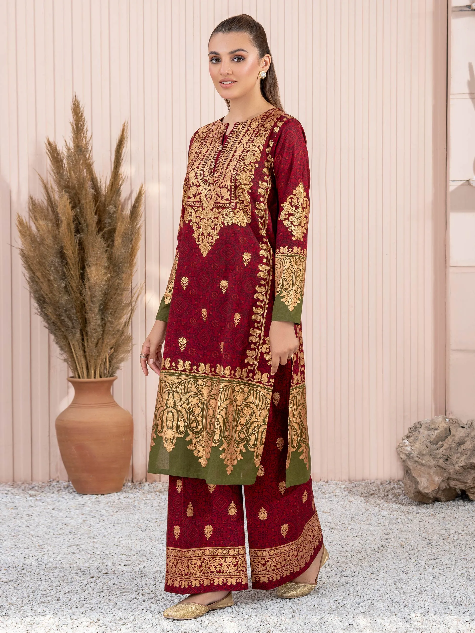 2 Piece Lawn Suit-Paste Print (Unstitched)