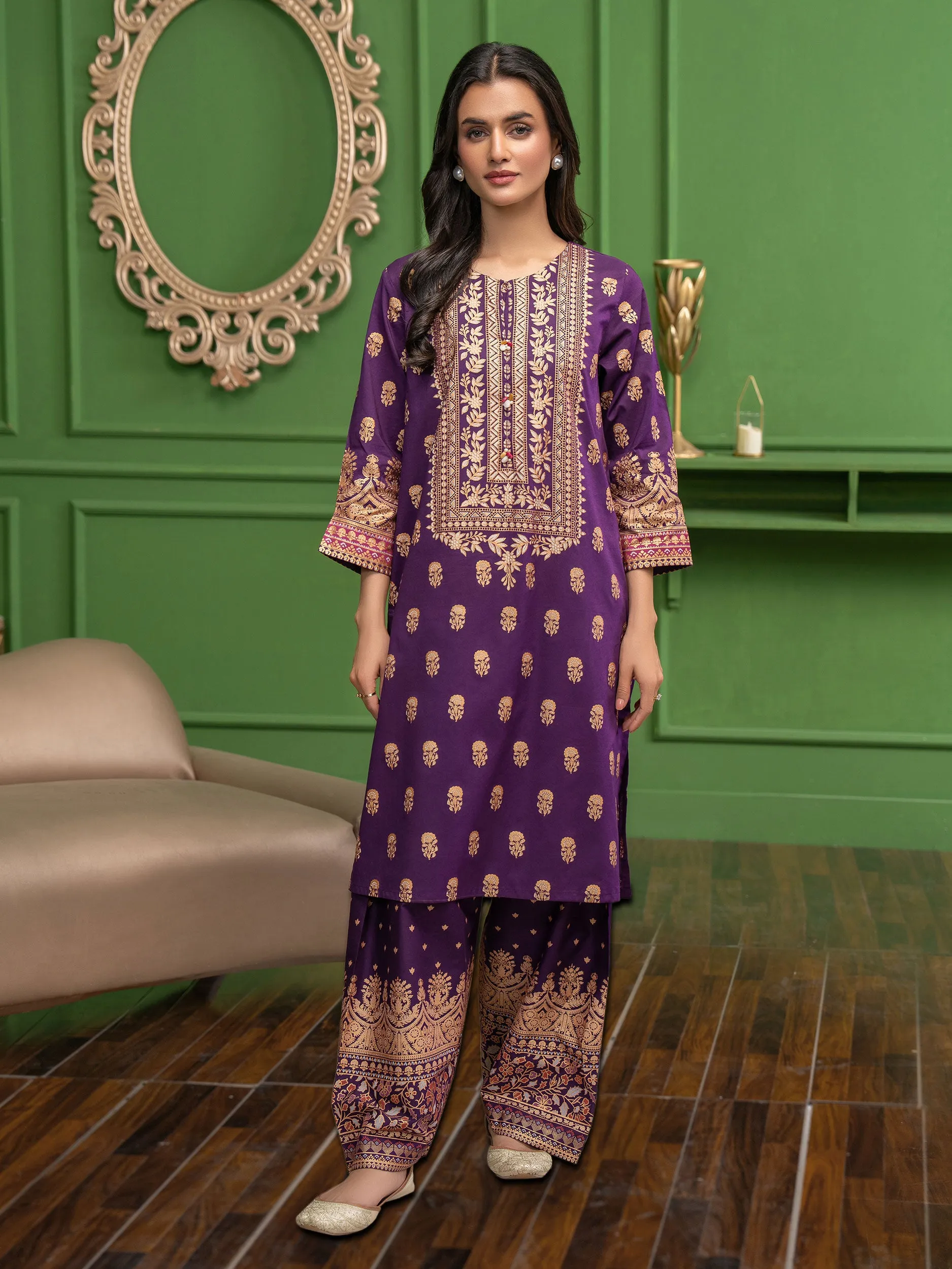 2 Piece Lawn Suit-Paste Print (Unstitched)