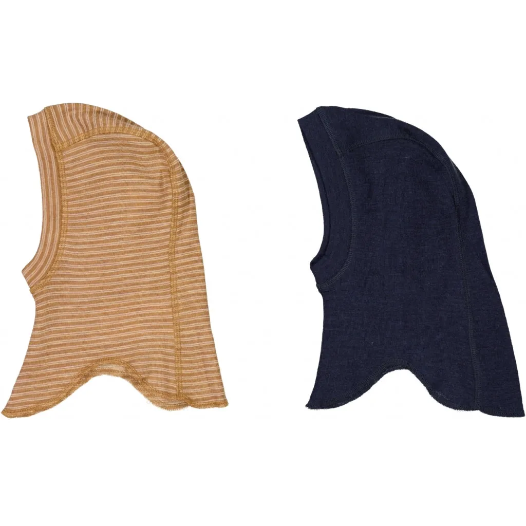 2 Wool Balaclava Felix - stripe navy