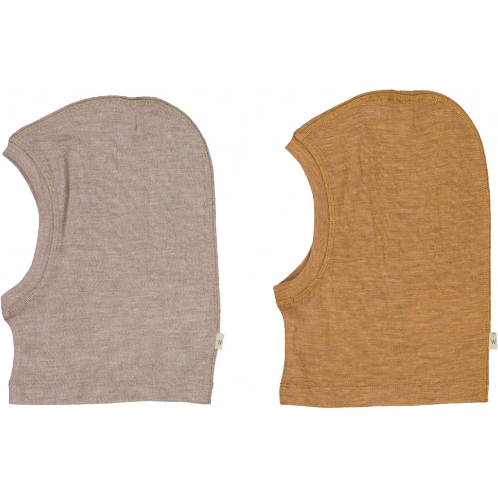 2 Wool Balaclava Kim - clay khaki