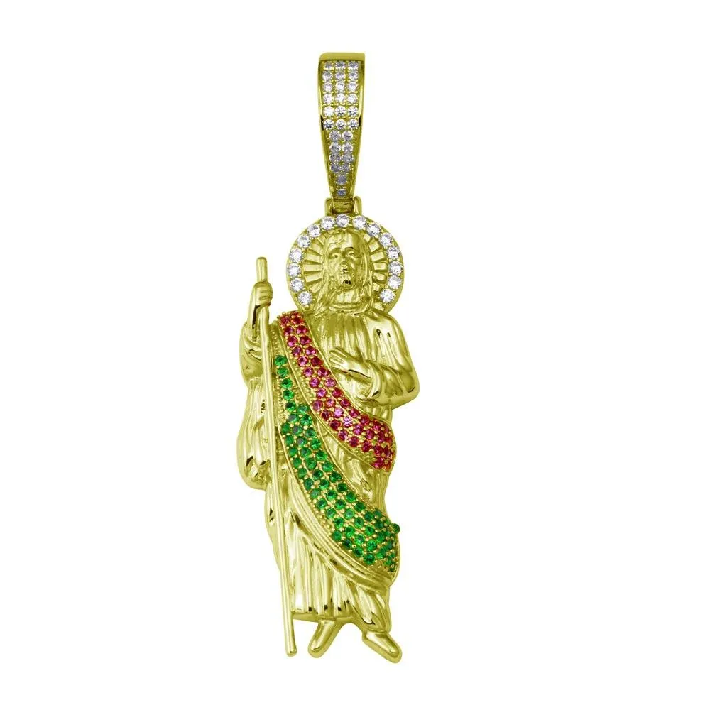 925 St. Jude Pendant w/ Color Cz #2,