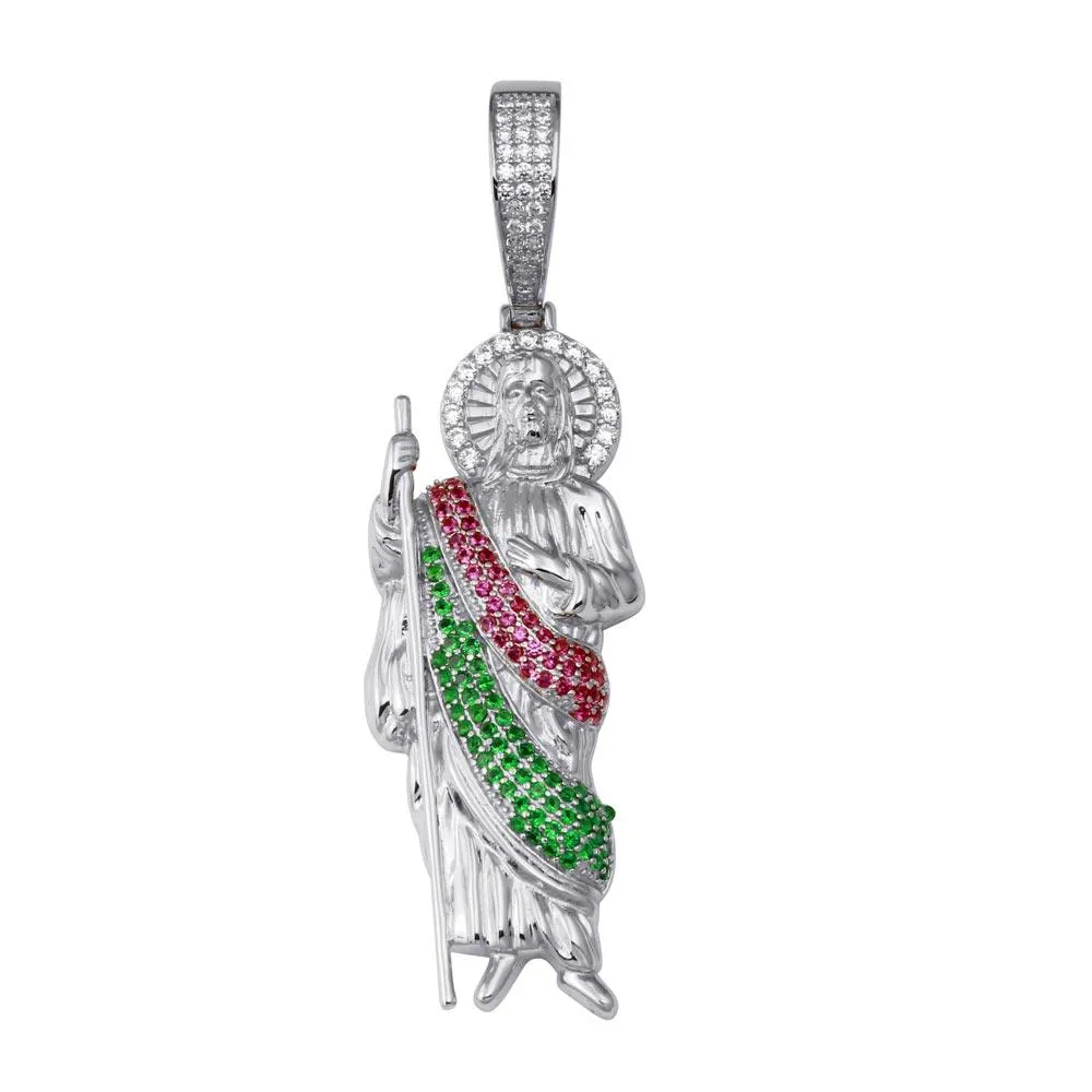 925 St. Jude Pendant w/ Color Cz #2,