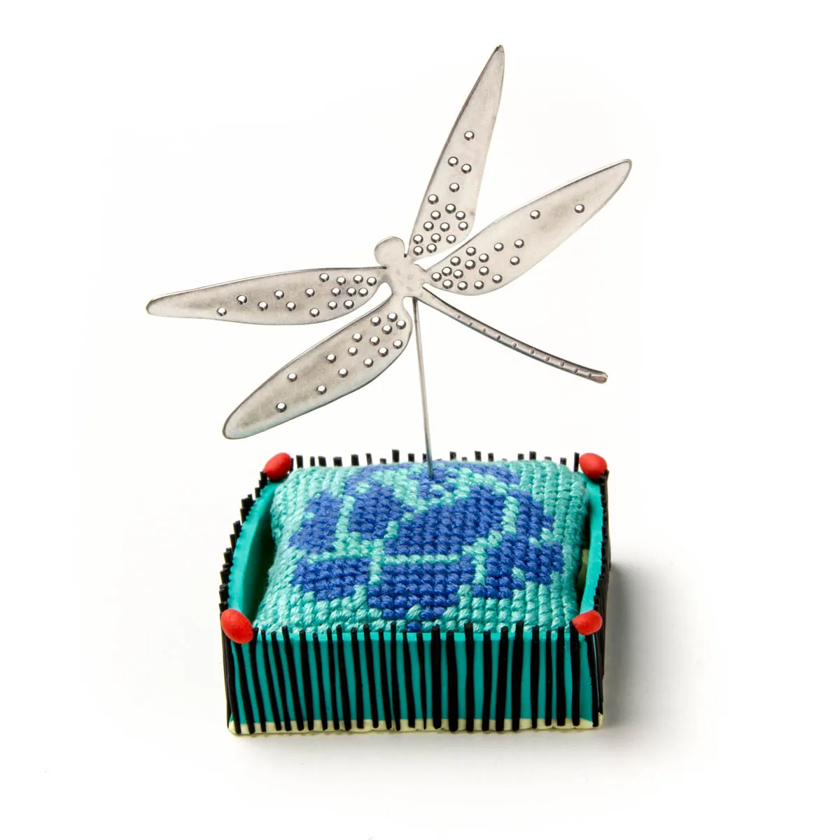 Addie Carns - Yukata Kimono Dragonfly Hat Pin and Cushion Box