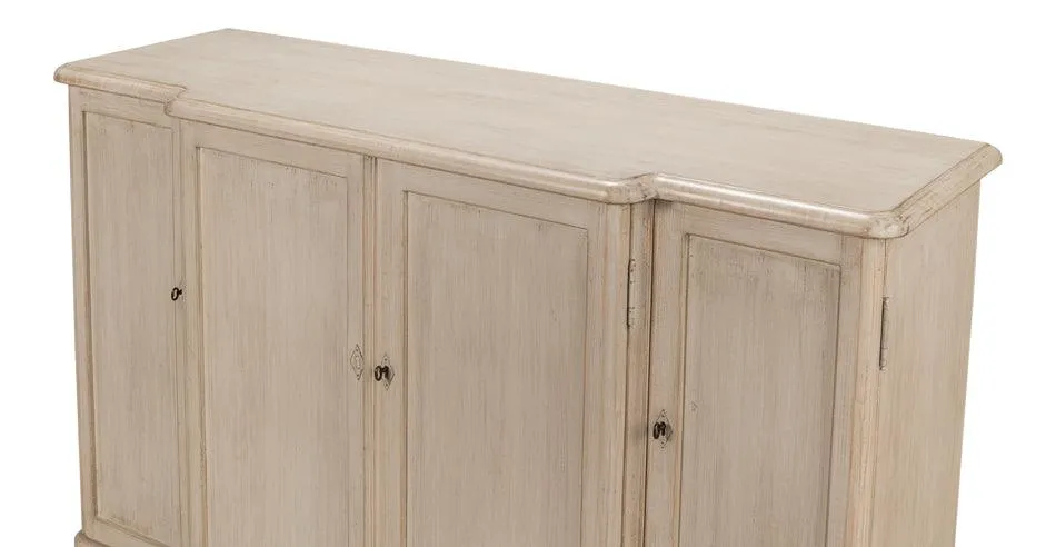 Aged Grey Stone 4-Door Sideboard