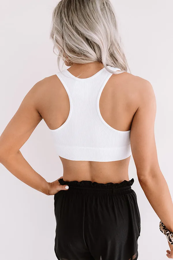 Aligned For Success Lounge Bra In White