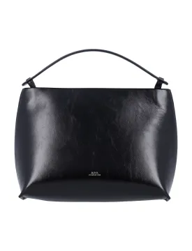 A.P.C. Elegant Minimalist Leather Mini Handbag 19x29x6cm