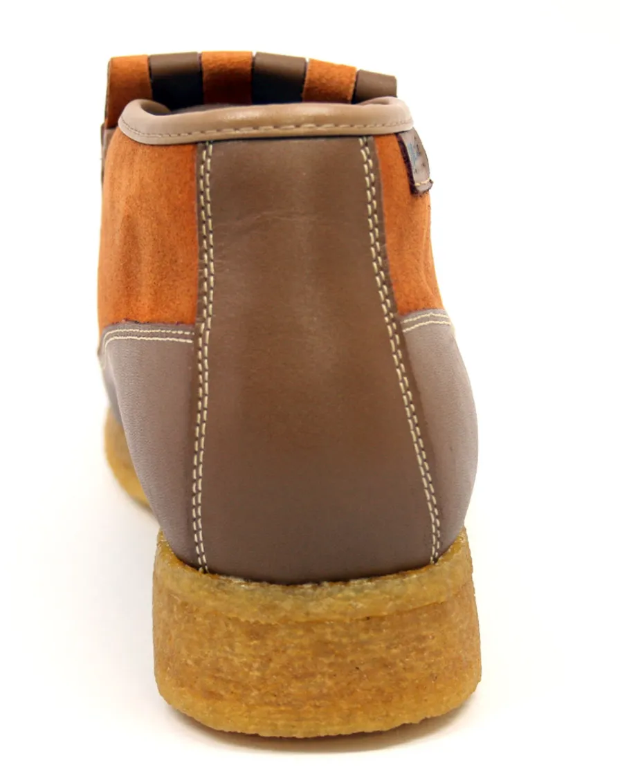 Apollo Rust Leather Rust Suede Slip on