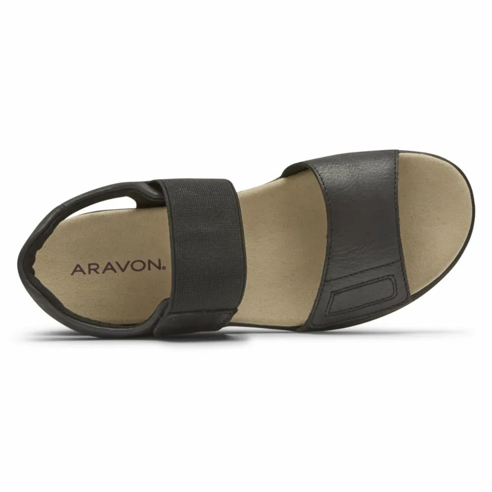 Aravon BEAUMONT TWO STRAP BLACK