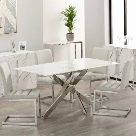 Arlo Antique Marble Top Modern Dining Table