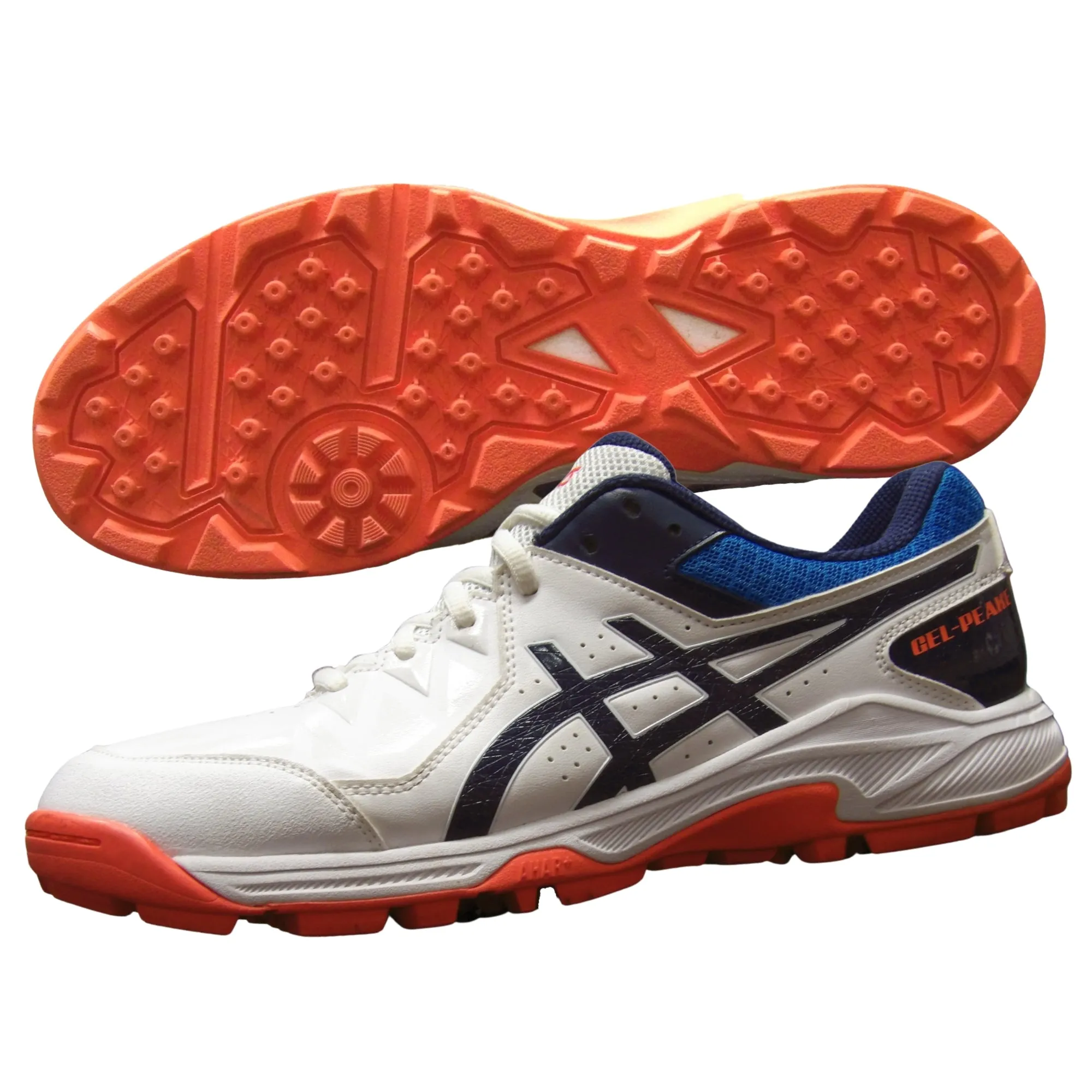 Asics Shoes, Gel-Peake Cricket Shoes White/Blue/Orange