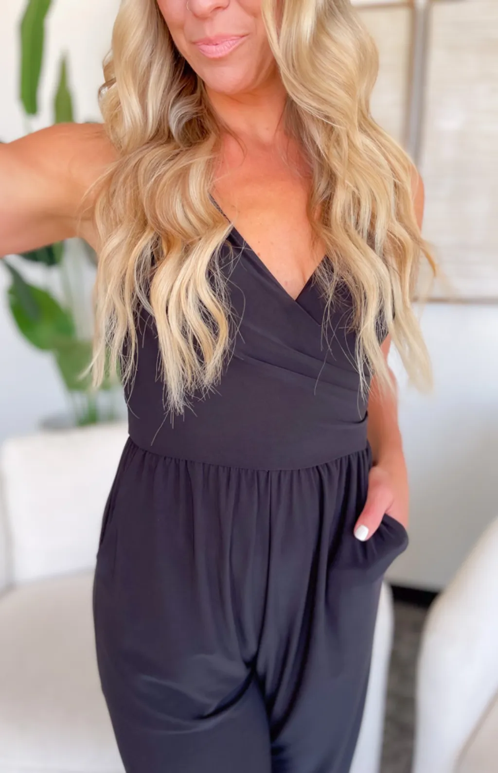 Aubrey Black Tank Top Jumpsuit