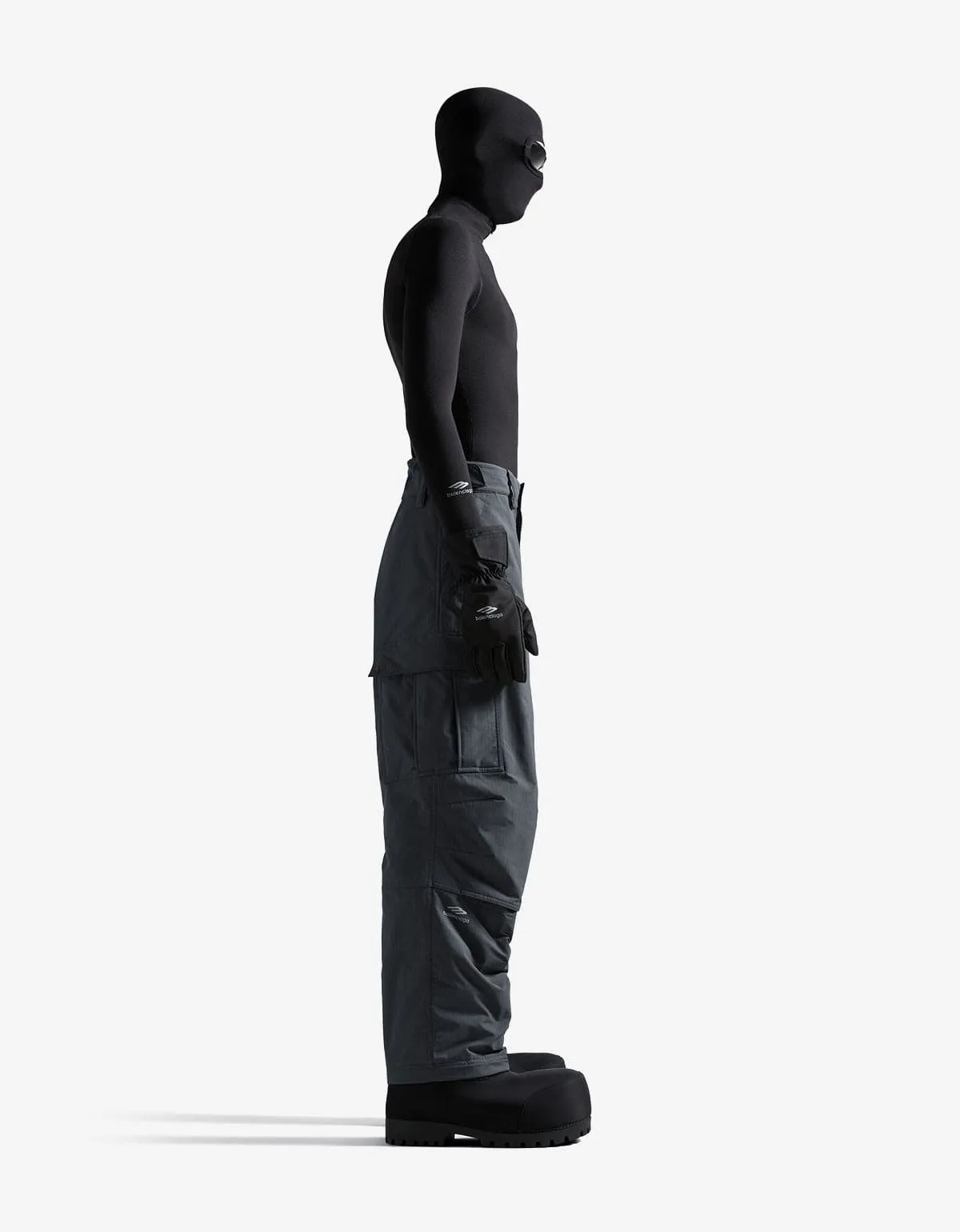 Balenciaga Grey 3B Sports Icon Ski Cargo Pants