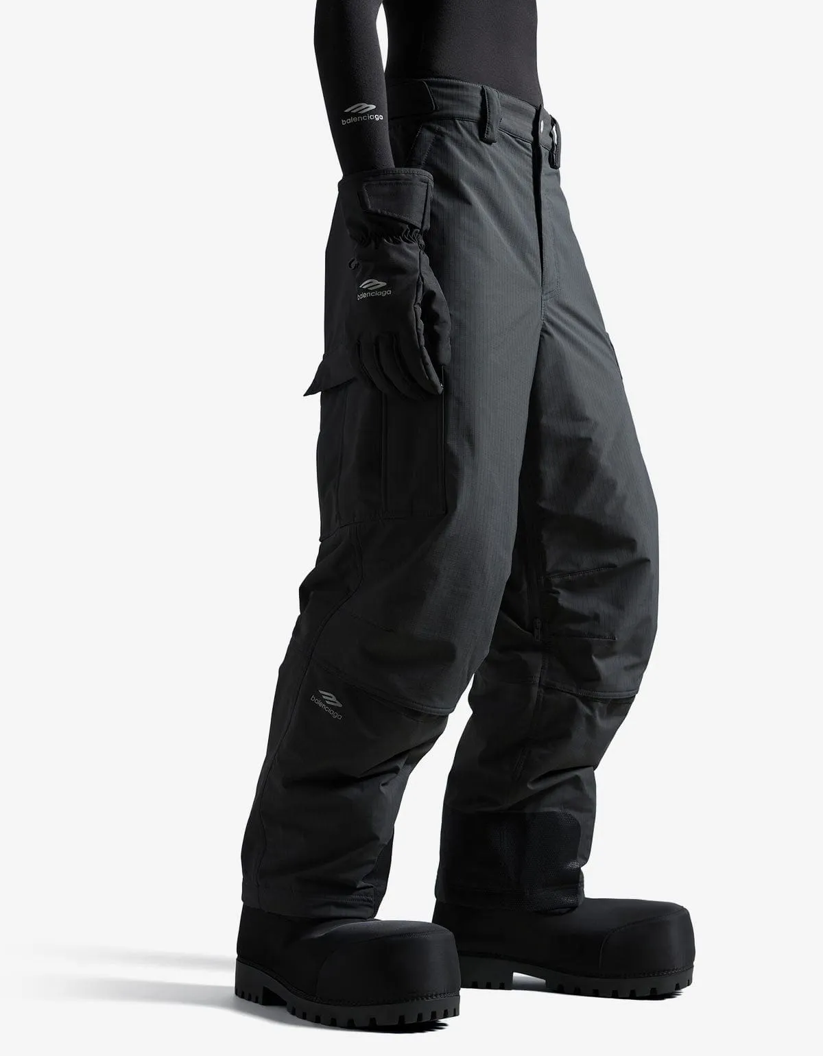 Balenciaga Grey 3B Sports Icon Ski Cargo Pants