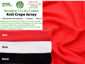 Bamboo Lycra Knit Crepe Jersey Fabric