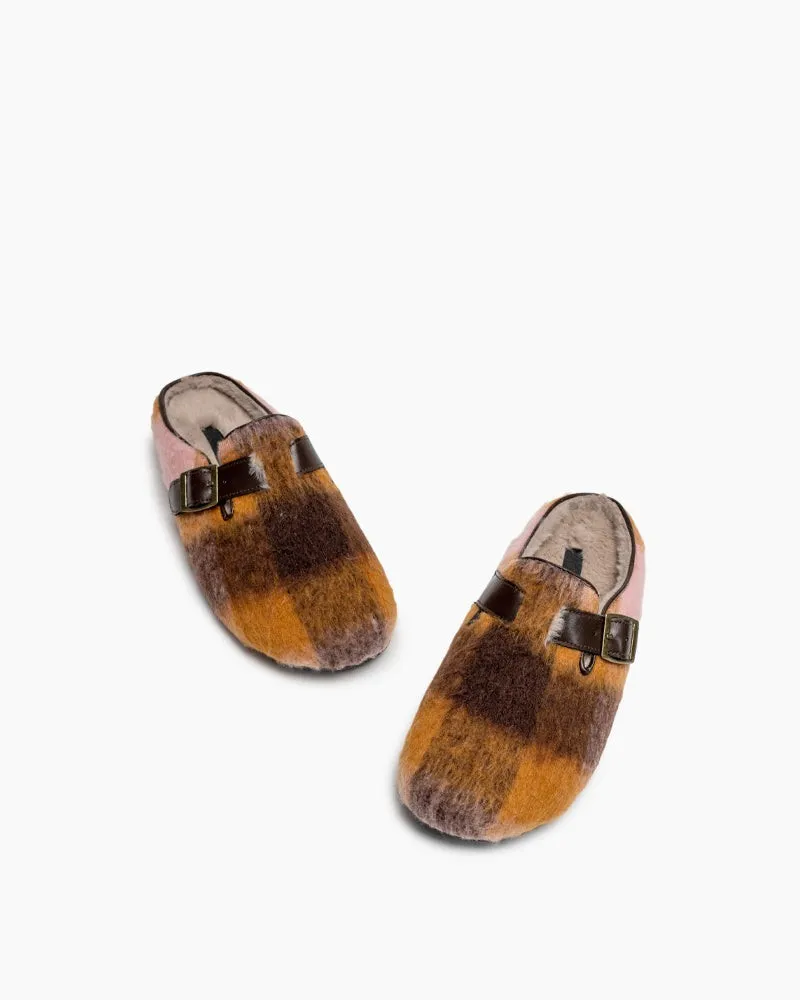 Birkenstock Shoes Genuine Leather Half Furry Slippers