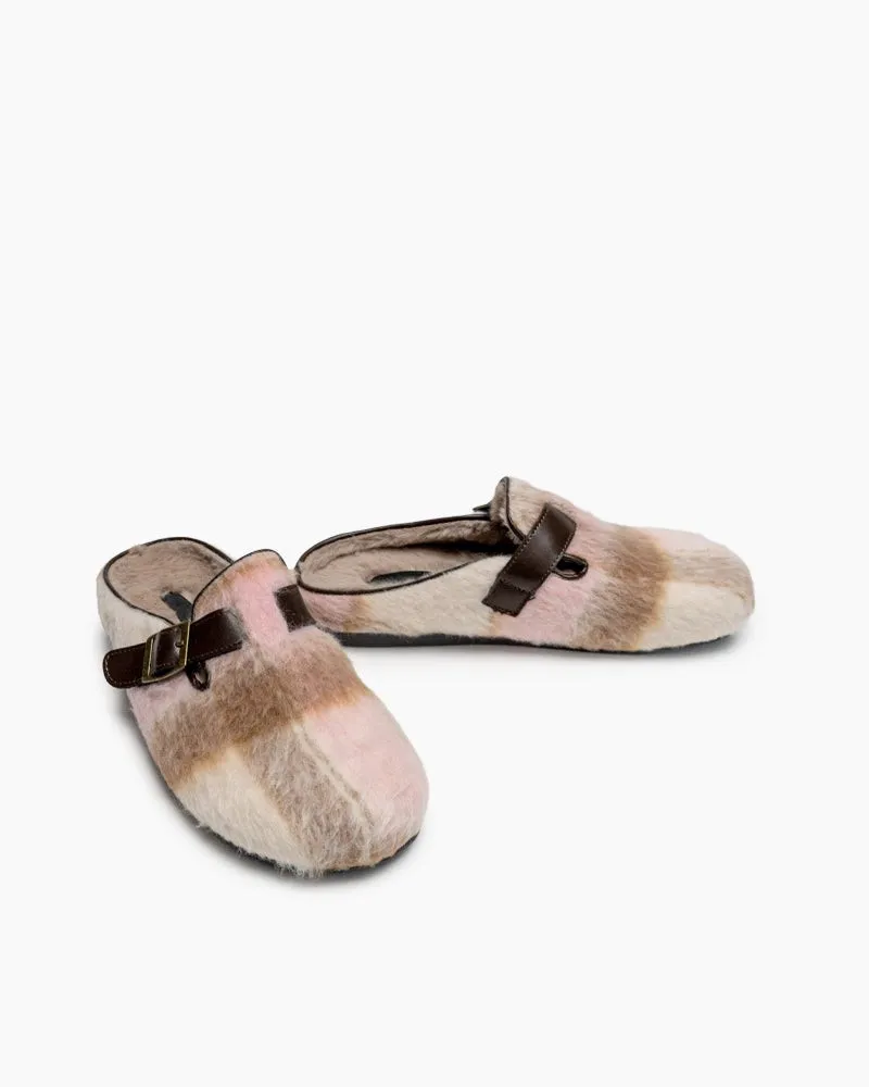 Birkenstock Shoes Genuine Leather Half Furry Slippers