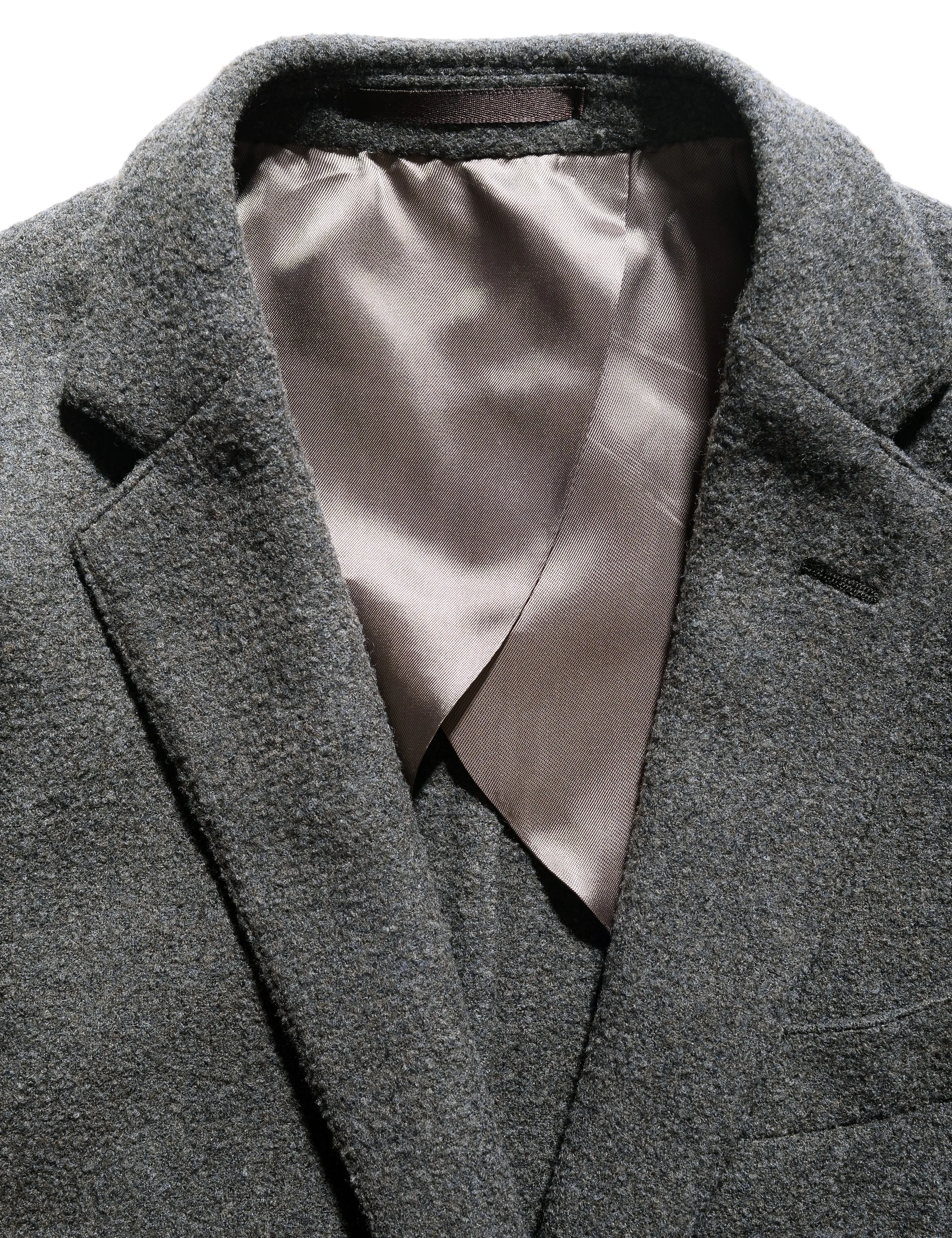 BKT35 Unstructured Jacket in 14.5 Micron Lofted Wool & Silk - London Gray