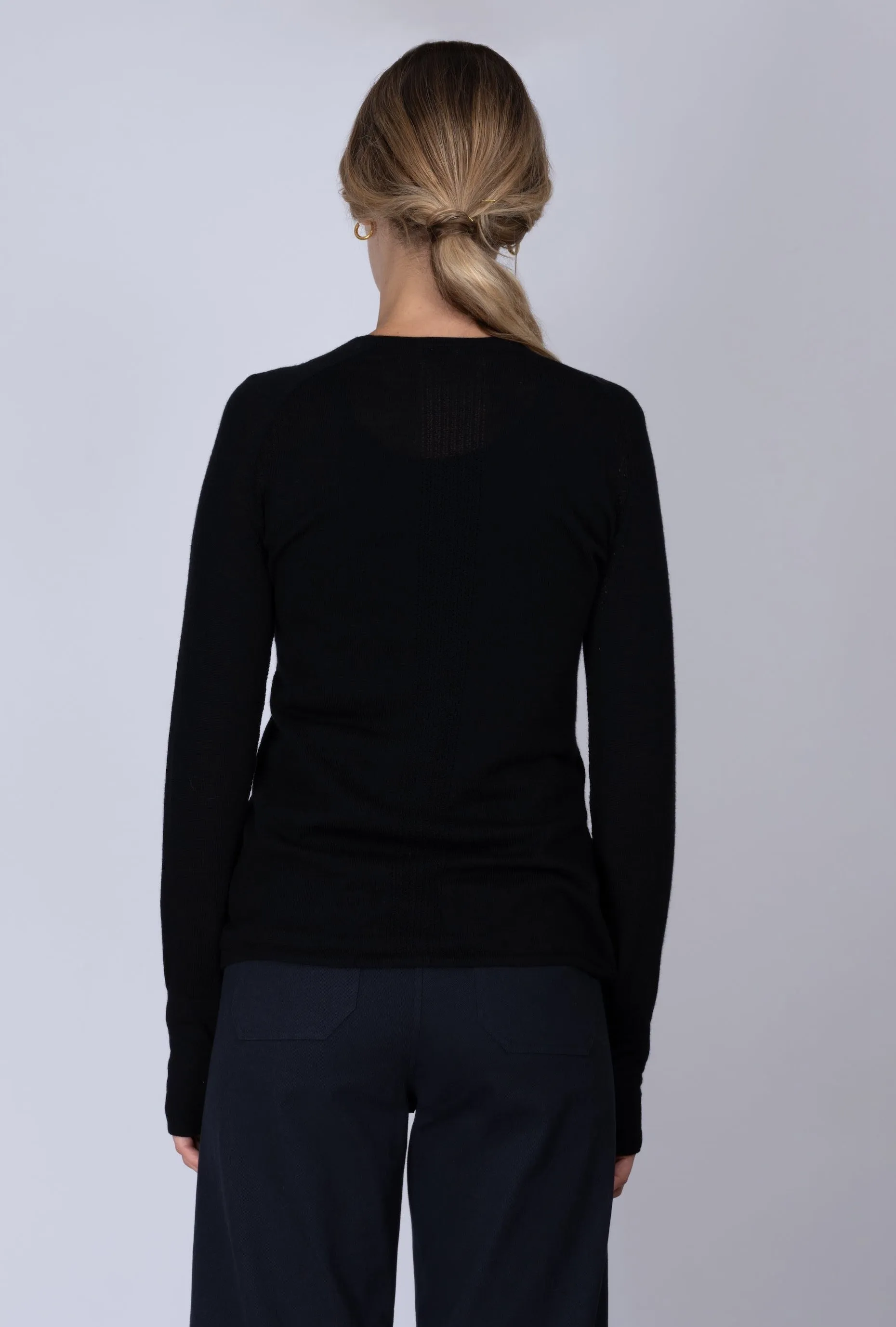 Black Merino Active Training Long-Sleeve TOP