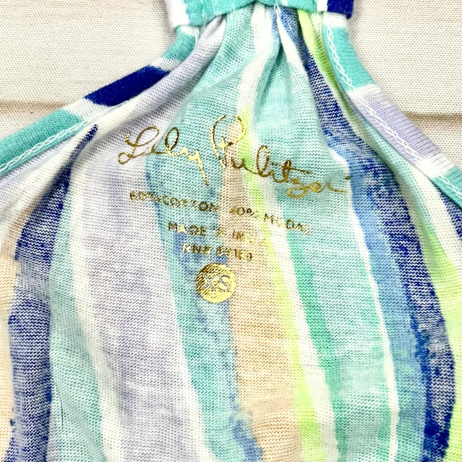 Blue & Green Top Sleeveless Designer By Lilly Pulitzer, Size: Xs