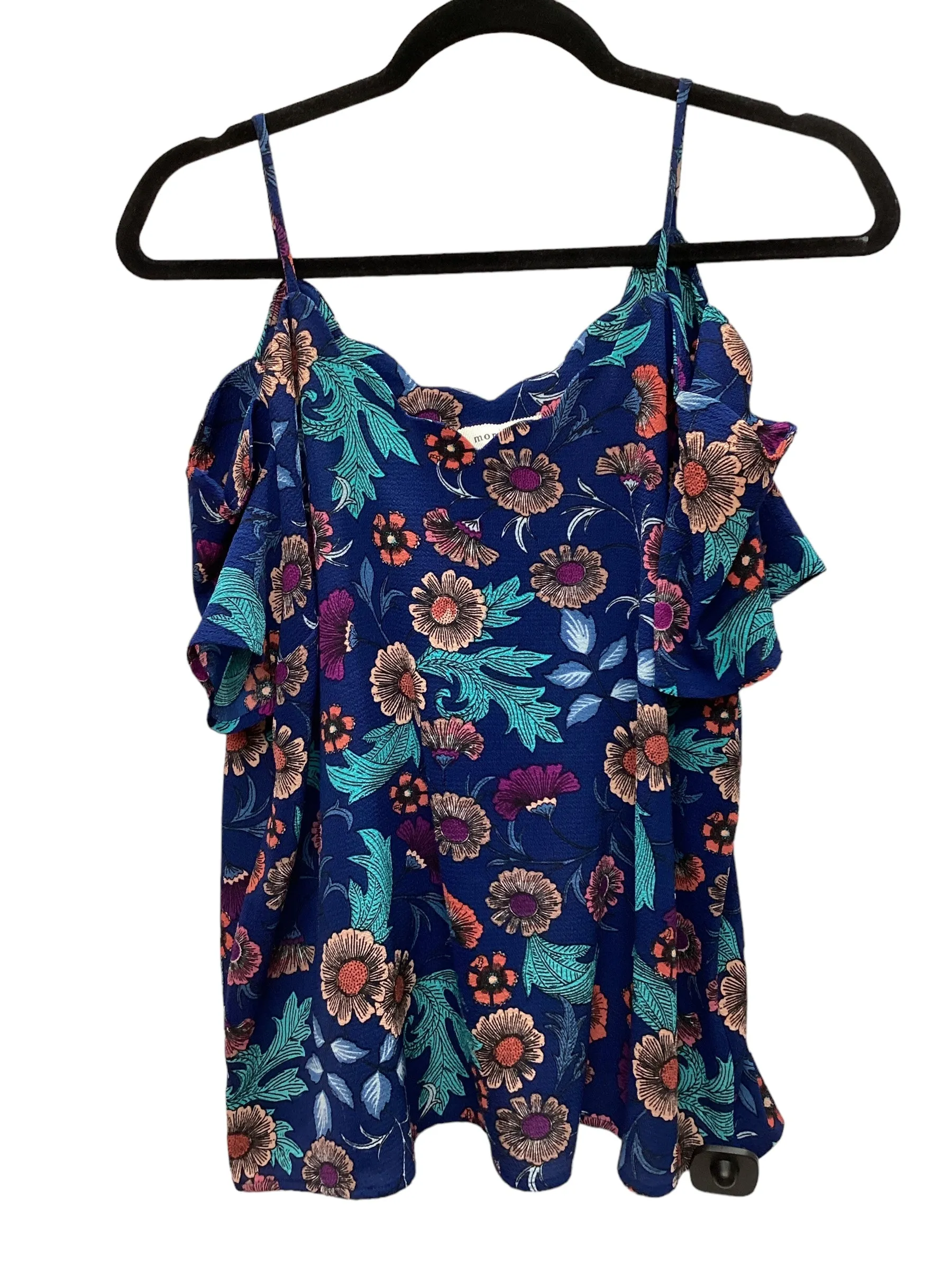 Blue Top Short Sleeve Monteau, Size L