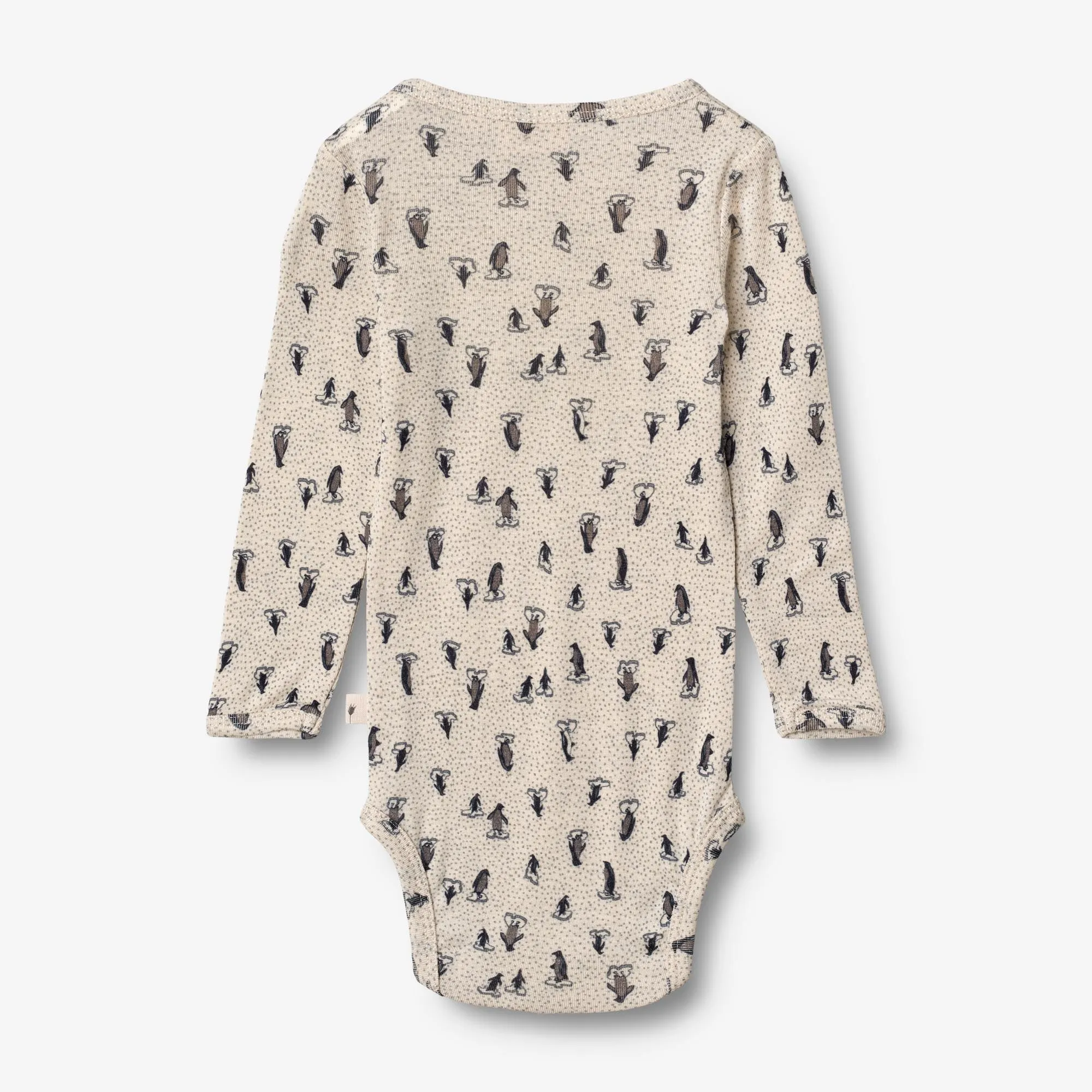 Body Plain Wool LS | Baby - penguins on ice