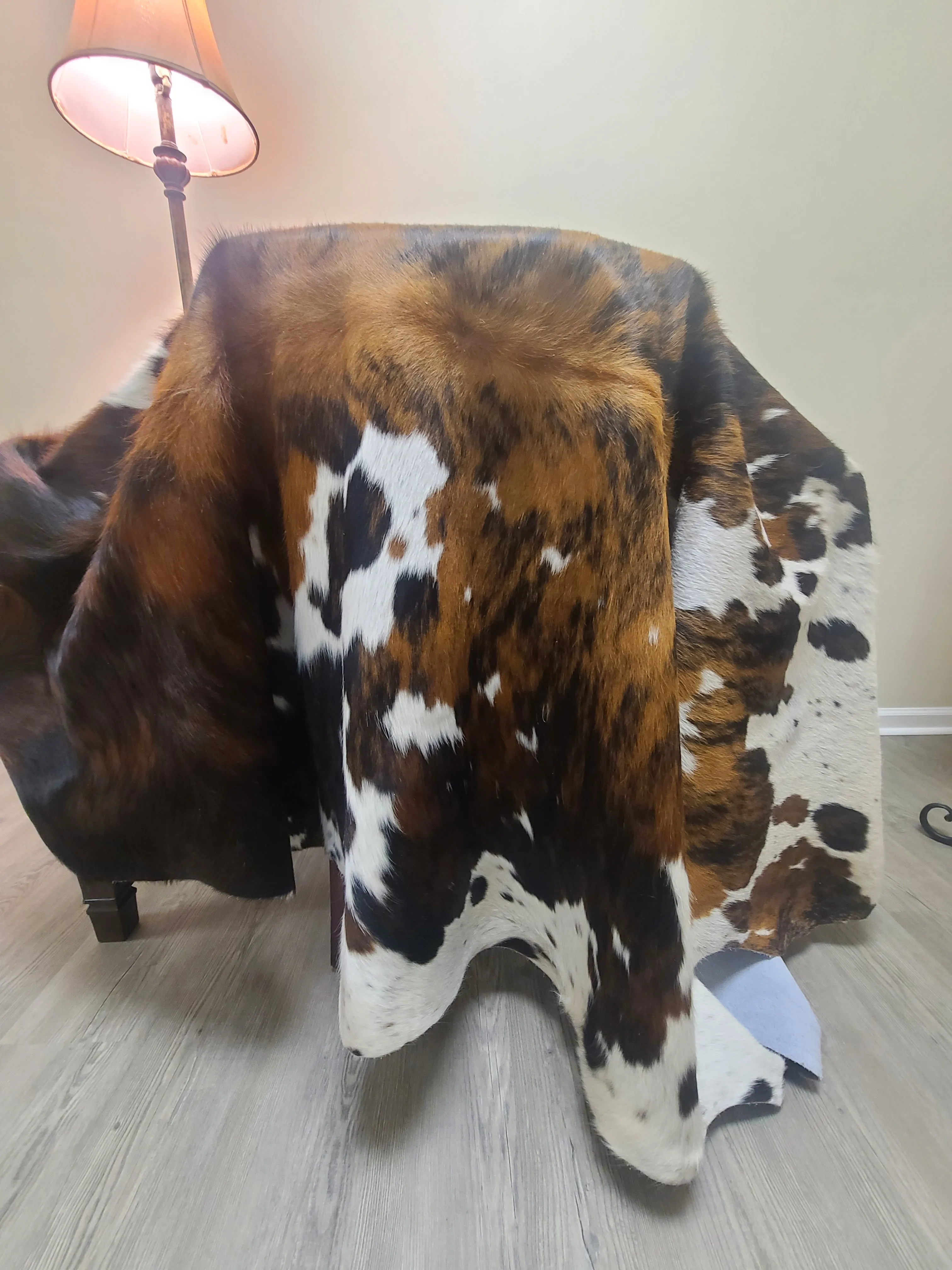 Brazilian Cowhide Rug - Tri-Color - 8 ft x 6 ft