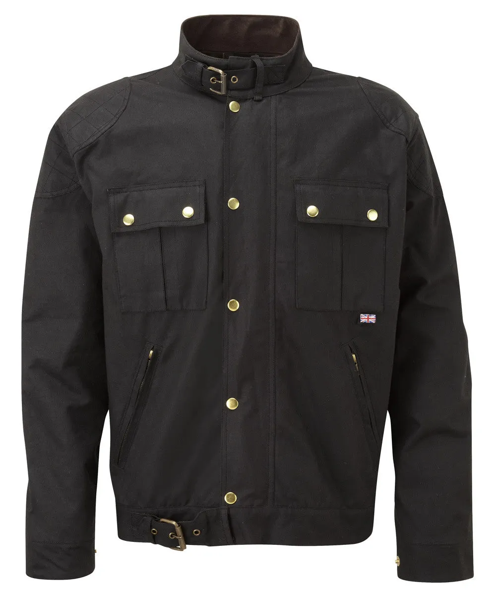 BROWN TILSTOCK® WAX COTTON MOTORCYCLE JACKET