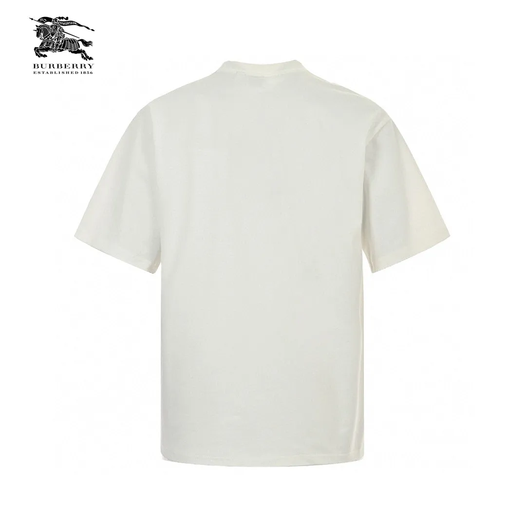 Burberry T-Shirt - White with Graphic Design