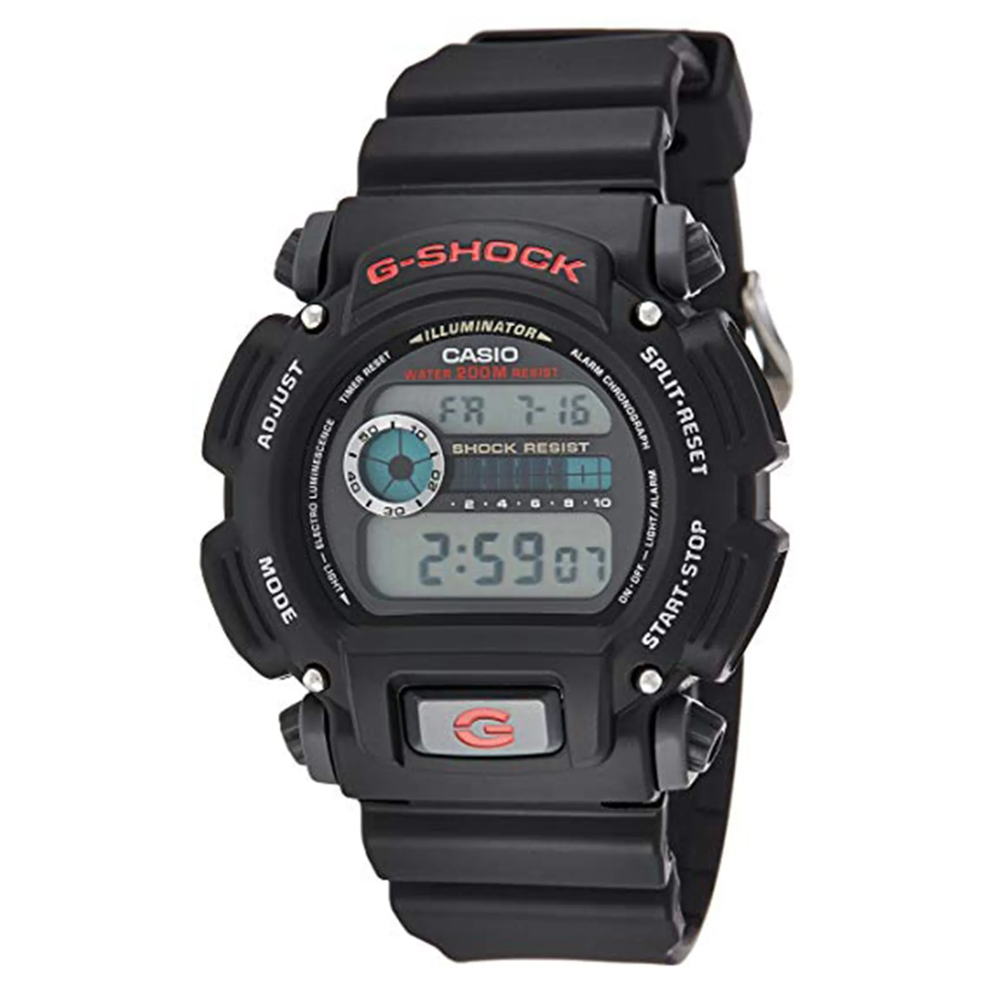 Casio G-SHOCK Black Resin Band Men's Digital Sports Watch - DW9052-1V