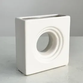 Ceramic Rectangle White Vase