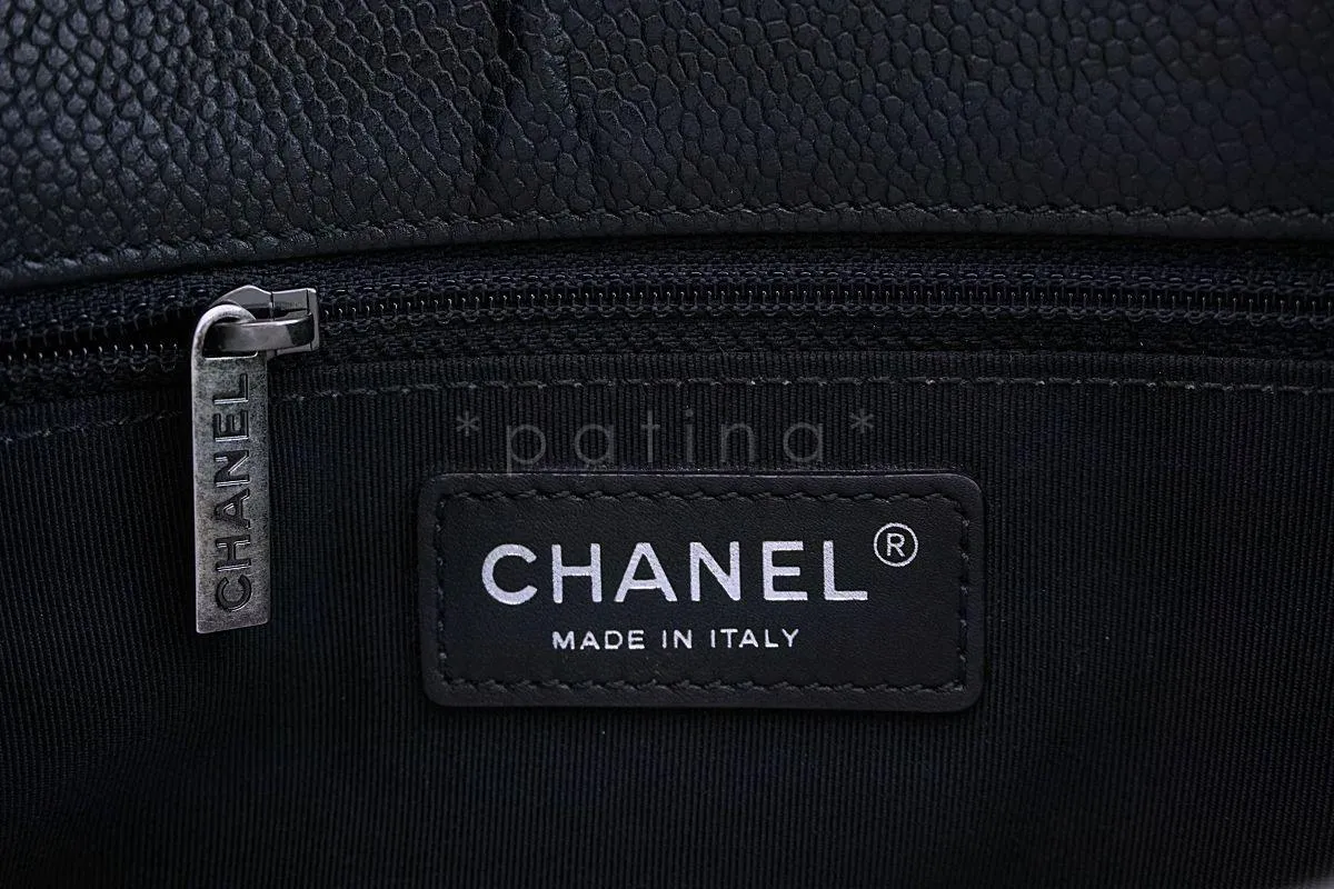 Chanel Black Caviar Classic Quilted Business Tote Bag RHW