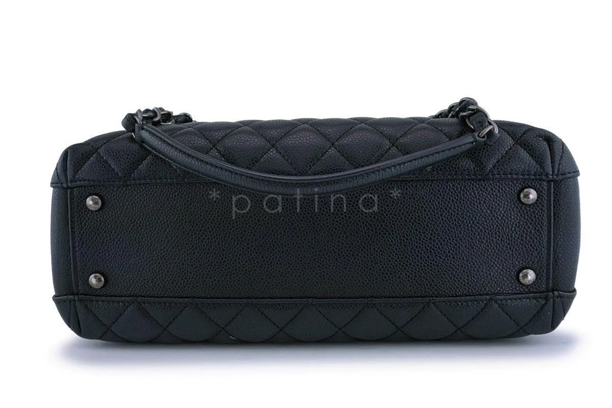 Chanel Black Caviar Classic Quilted Business Tote Bag RHW